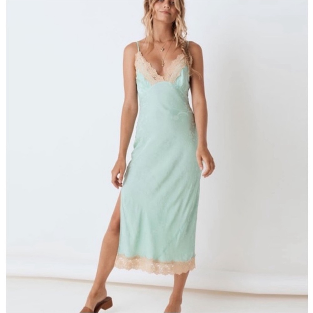 Ocean lace slip dress